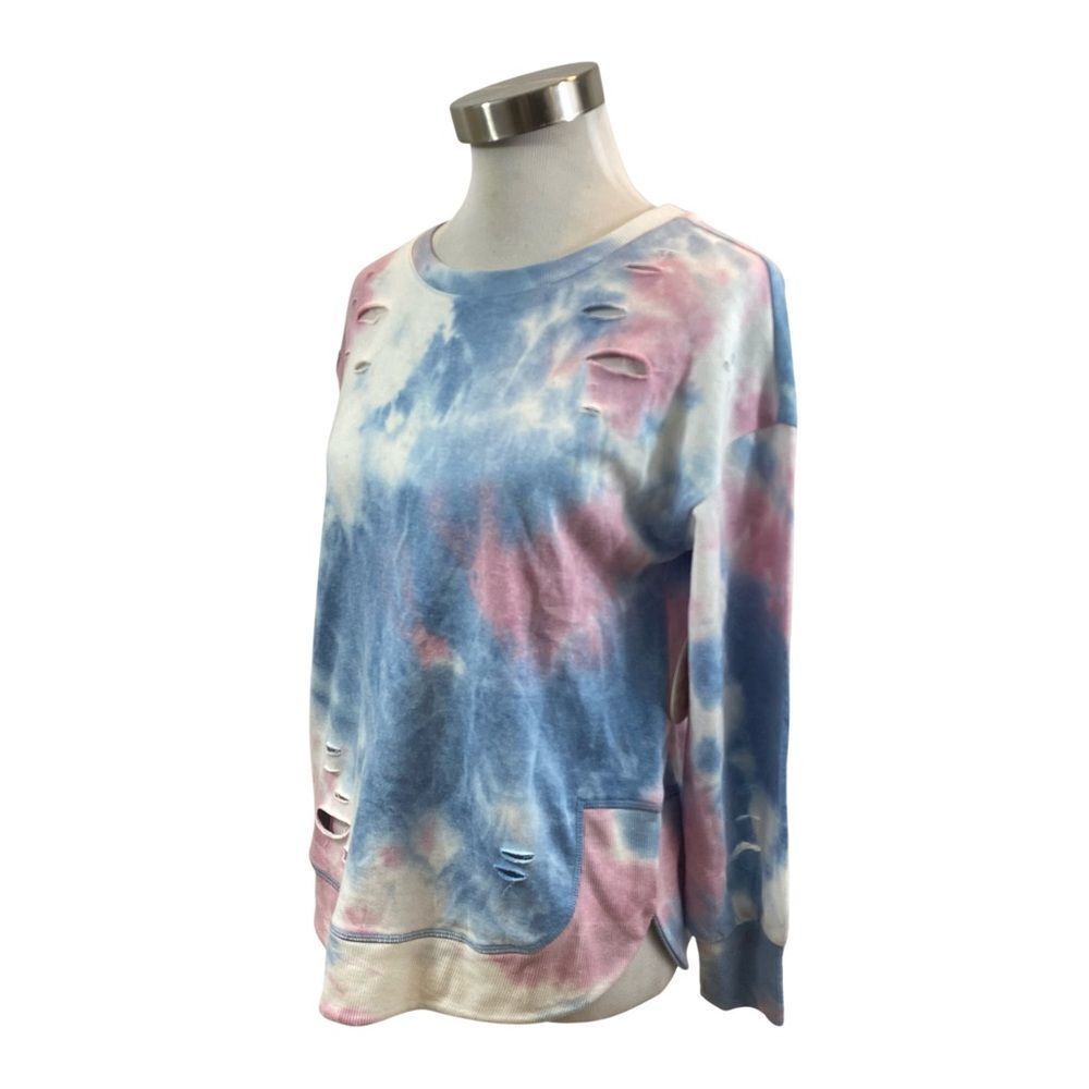 Brand New With Tags C Est 1946 Brand Distressed Tie Dyed Sweatshirt Size Small